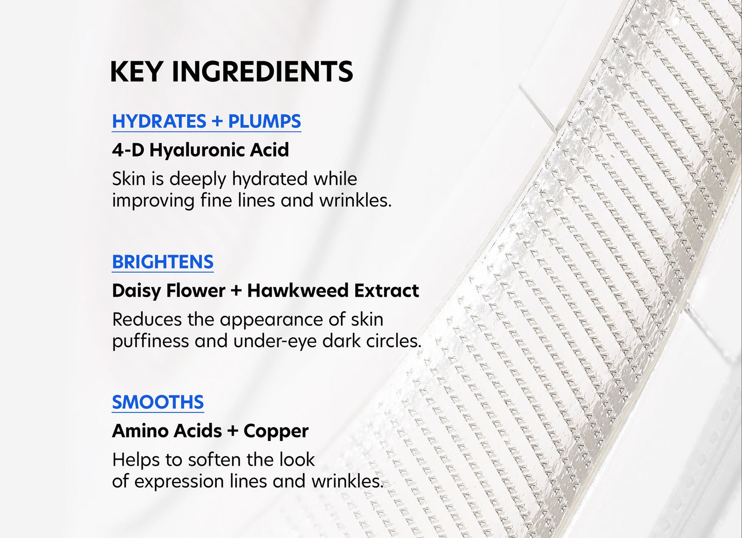 Hyaluronic Acid Microneedle Eye Patches